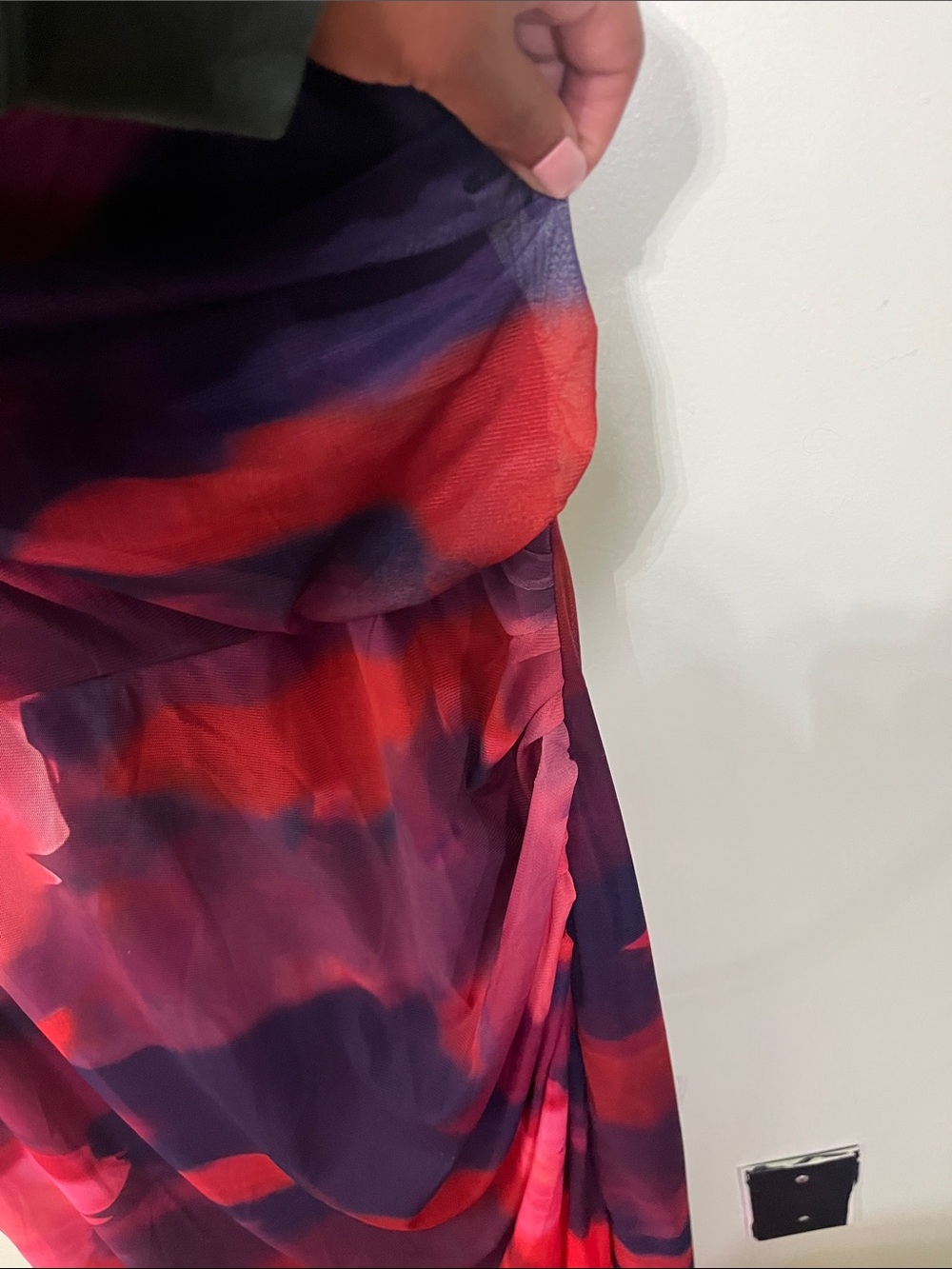 SHEIN Sleeveless Red & Purple Watercolor Maxi Dress size xl - Picture 2 of 2